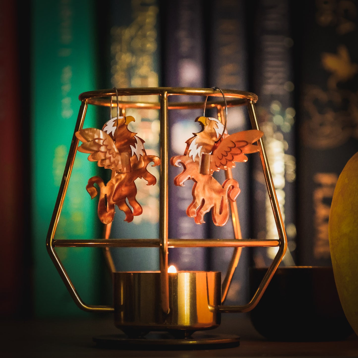 3D ‘Aureon’ Gryphon/Griffin Earrings - Handmade Fantasy Jewellery
