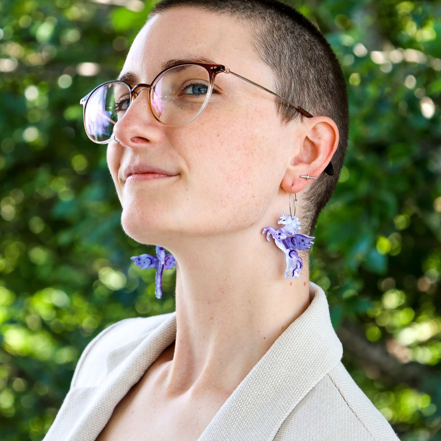 3D Pegasus Earrings - Handmade Fantasy Jewellery